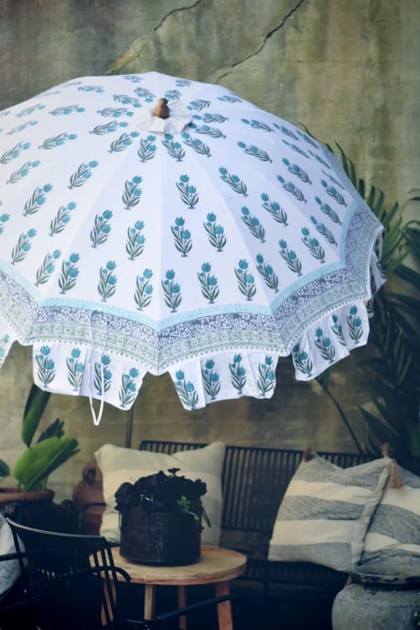Parasoll Santorini D:250cm (ikke impregnert)