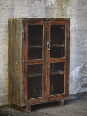 Vintage skap brunt/grønt 68x33x107cm