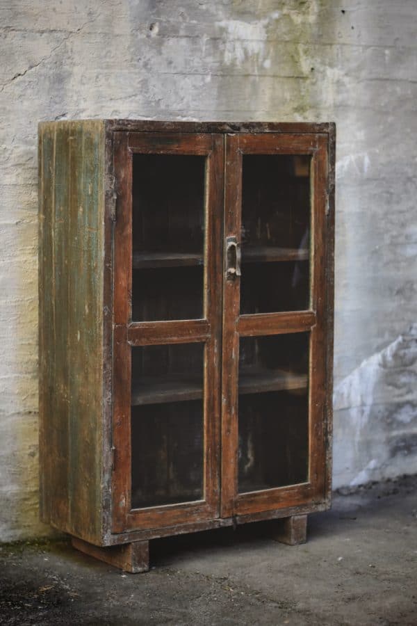 Vintage skap brunt/grønt 68x33x107cm