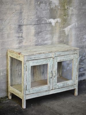 Vintage lavt skap m glassdører 92x45x70cm