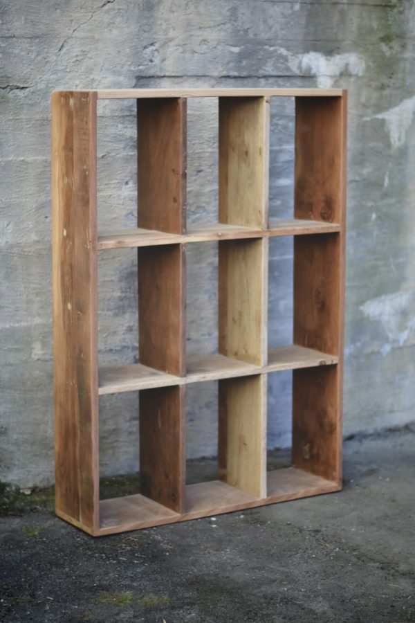 Vintage hylle m 9 rom 70x20x100cm
