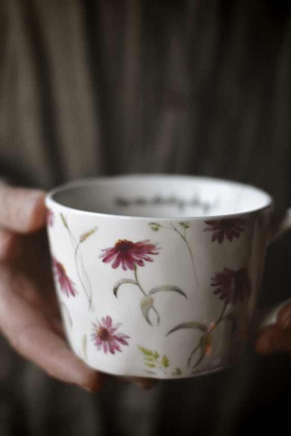 Krus 10x7,5 cm blomster "Ha en deilig dag" - Bilde 3