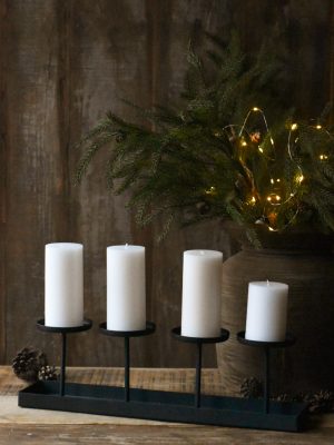 Adventstake smijern kubbelys 50x10x15 cm