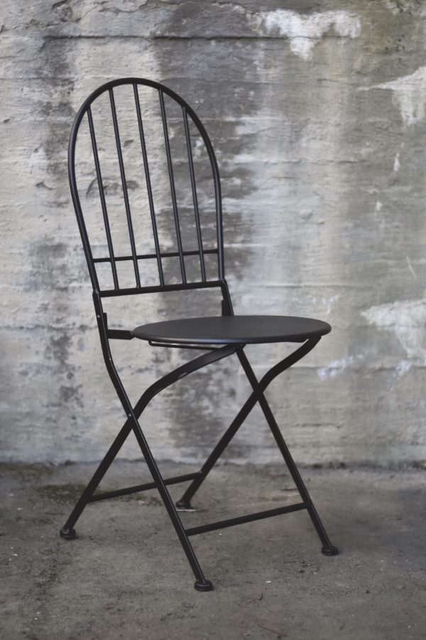 Klappstol metall sort