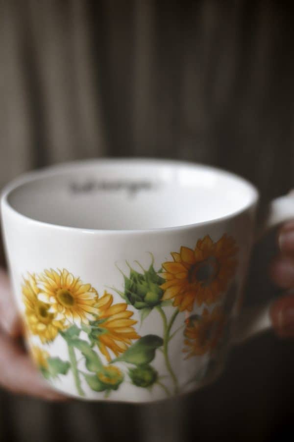 Krus 10x7,5 cm solsikke "God morgen" - Bilde 3