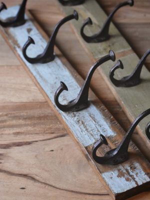Vintage knagg m 4 kroker