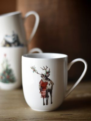 Åre krus "God jul" reinsdyr h 13,5 cm