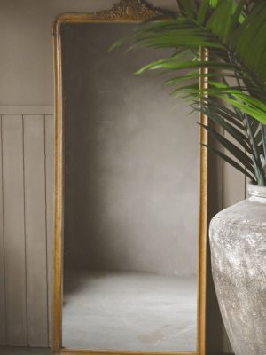 Speil tre med utskjæringer 76x178 cm mangotre