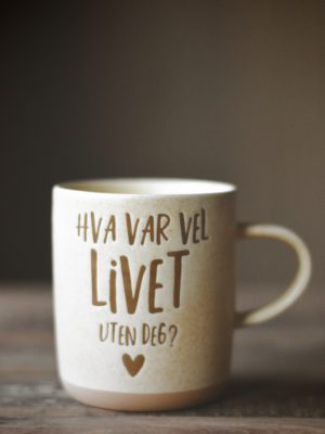 Krus med tekst