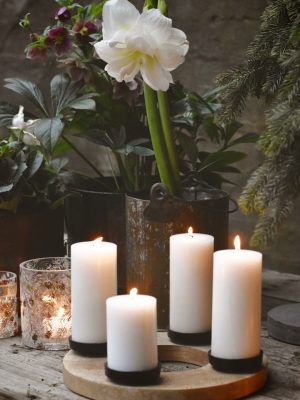 Adventstake tre/metall d 30 cm