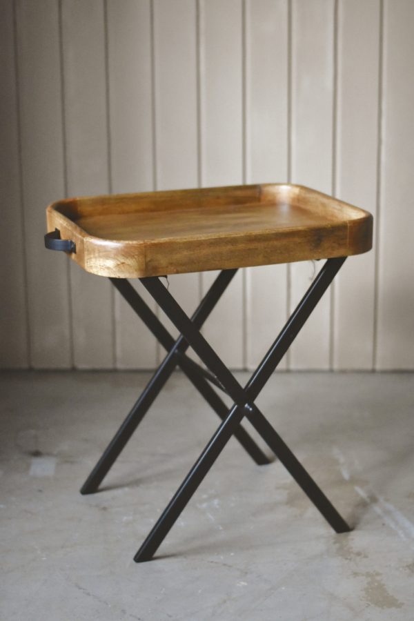 Sidebord brett h 62 cm natur mangotre