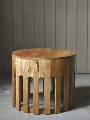 Sofabord med spiler 45x37 cm mangotre