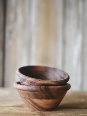 Skål akasie B 11x5 cm