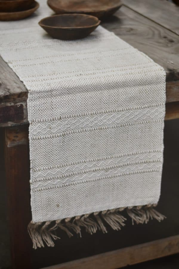 Løper jute/bomull 40x150 cm creme - Bilde 2