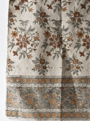 Putetrekk Anna 50x50 cm off white m blomster 100% bomull