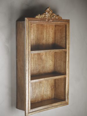 Hylle med utskjæringer 42x69 cm mangotre
