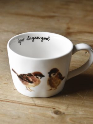 Fie krus 10x7,5 cm Spurv "Gjør dagen god"