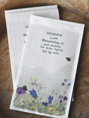 Serviett buffet  "Sommer" Akvarell malt av Anita Sletten