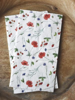 Kornblomst/valmue 33x40 cm