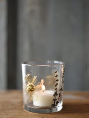 Lysglass botanikk 7x8 cm natur