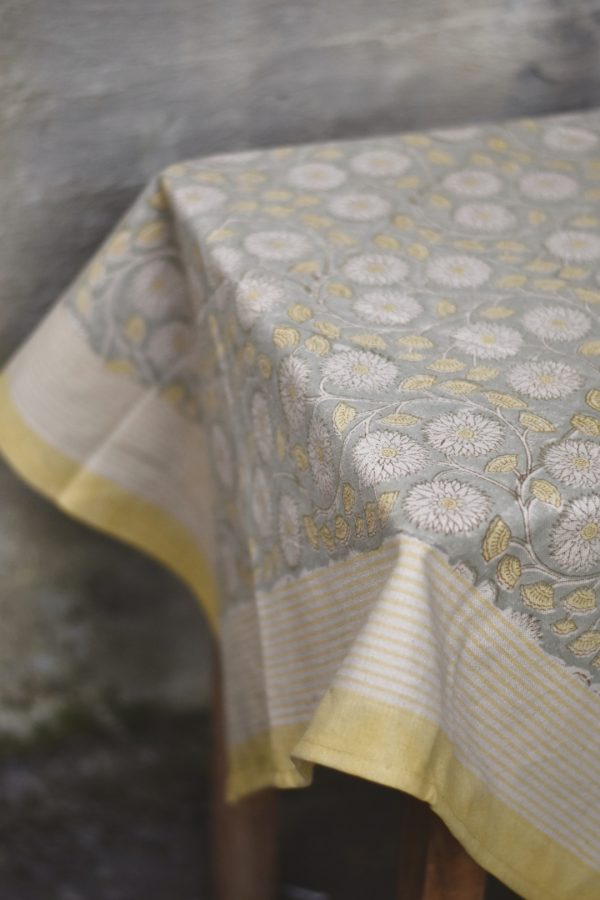 Duk 140x140 blomster mint - Bilde 2