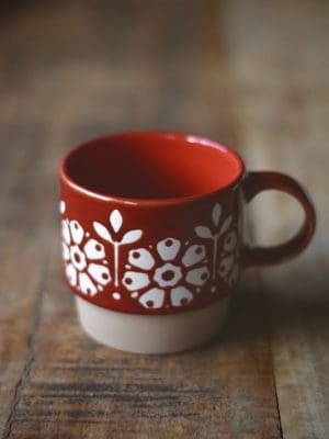 Krus retro Marie Jul-rød