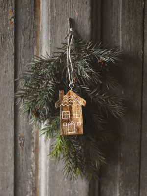 Trehus heng brunt - display 52 stk