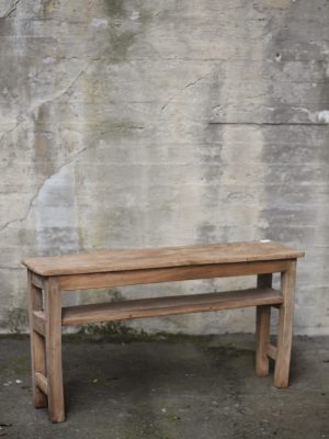 Vintage benk m hylle 118x23x32cm