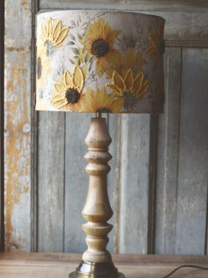 Lampeskjerm broderi solsikker 25x34 cm