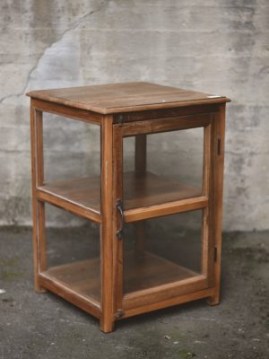 Vintage skap m glass 48x48x70cm