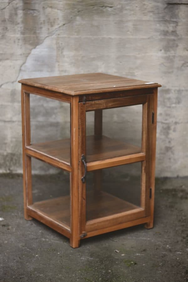Vintage skap m glass 48x48x70cm