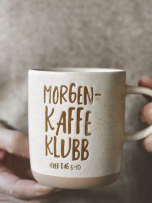 Krus h 9,5 cm "Morgenkaffe klubb"