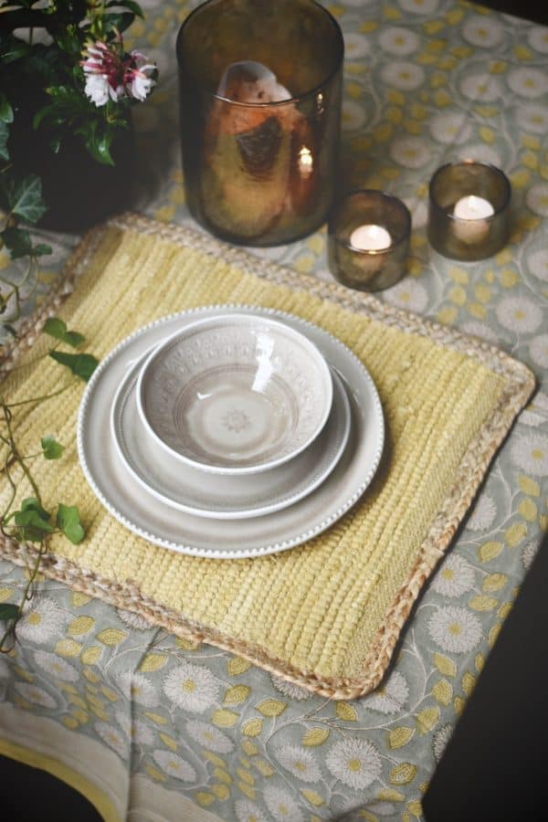 Bordbrikke 36x36 cm gul - Bilde 2