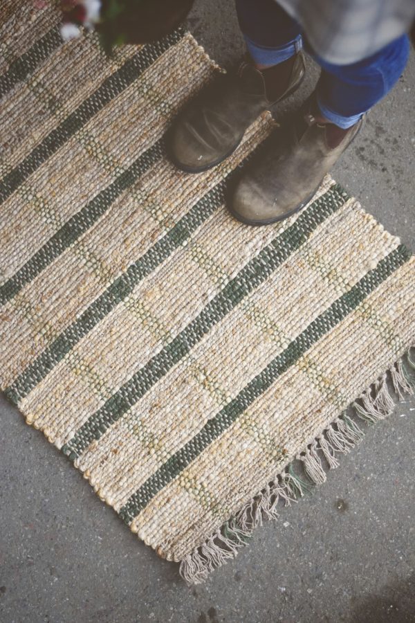 Dørmatte ruter 50x70 cm grønn - Bilde 2