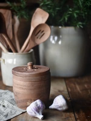 Hvitløkskrukke 12x15 cm