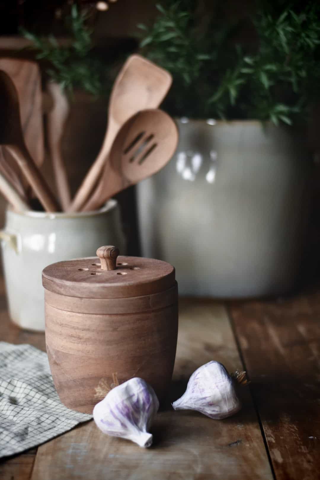 Hvitløkskrukke 12x15 cm