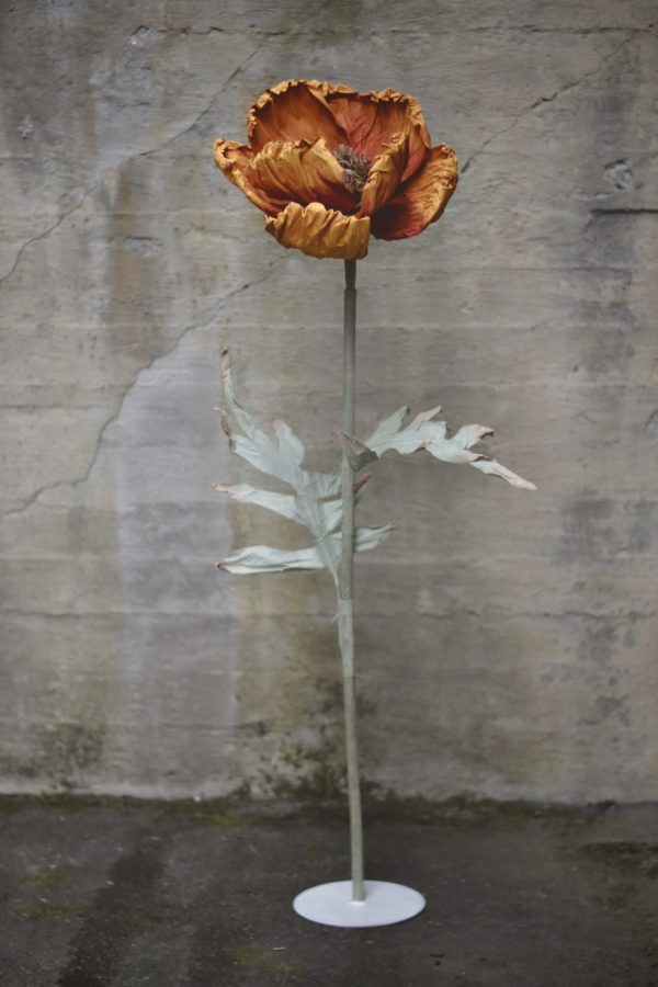 Papirblomst valmue 160 cm rust - Bilde 2