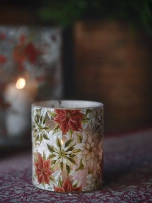 Lysglass krakelert julestjerne 9x10 cm