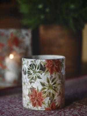 Lysglass krakelert julestjerne 11,5x13 cm