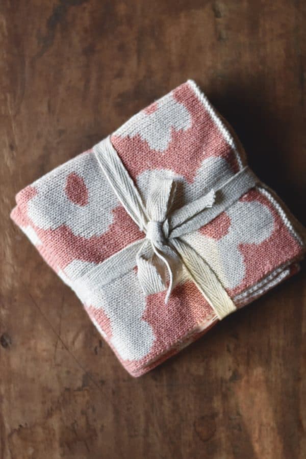 Klut blomst 25x25 cm rosa 2pk - Bilde 2