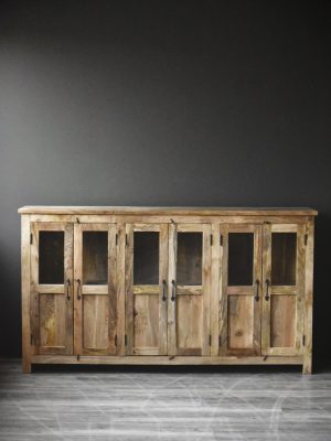 KUN I LYS GRØNN! Skjenk i resirkulert tre 180x40x100cm