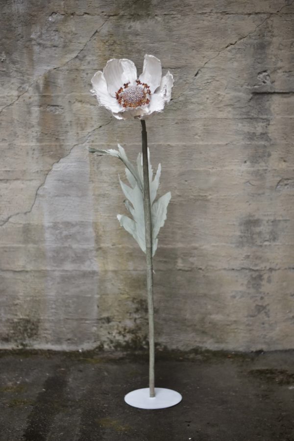 Papirblomst anemone 210 cm hvit