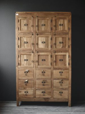 Vintage skap med mange dører 183x107x46cm