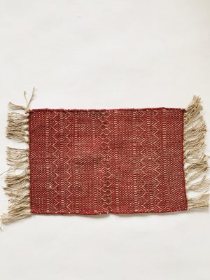 Bordbrikke bomull/jute 30x45 cm rød