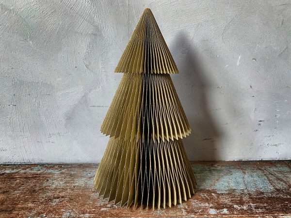 Papir tre m glitter L h 30 cm grønt