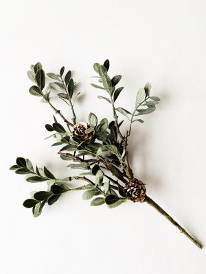 Kvist m kongler og blad 26 cm