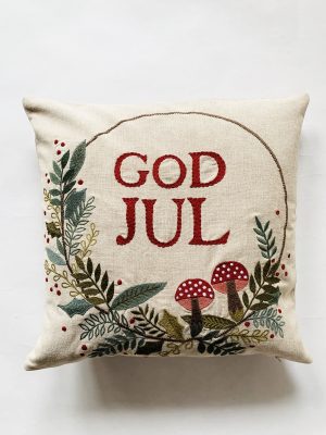Putetrekk 45x45 cm sopp "God jul"