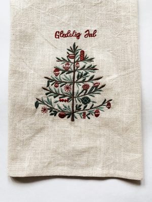 Kjøkkenhåndkle 50x70 cm juletre "God jul"