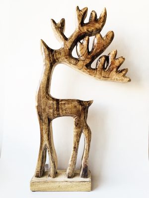 Hjort emaljert brun h 55 cm (Sjekk størrelsen!)