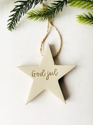 Trestjerner heng creme - display 40 stk "god jul"